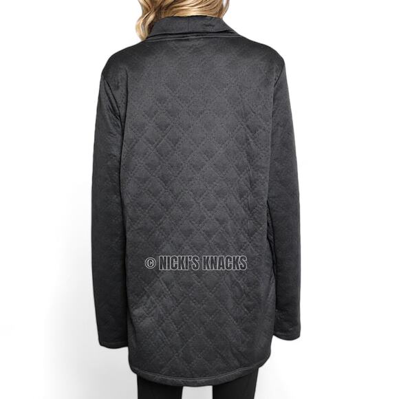RBX Quilted Cowl Neck Pullover Sweatshirt Kangaroo Pocket Charcoal Gray Size L - Picture 7 of 9